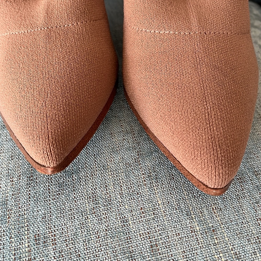 Aldo knit ankle boots clear stacked 2.5” heels pullon - Picture 6 of 6